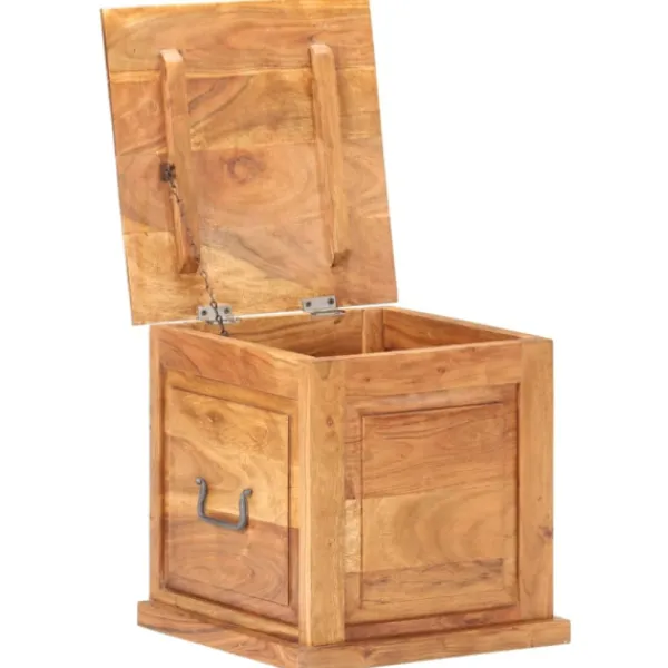 vidaXL Kistor & Koffertar>Kista 40x40x40 cm massivt akaciaträ