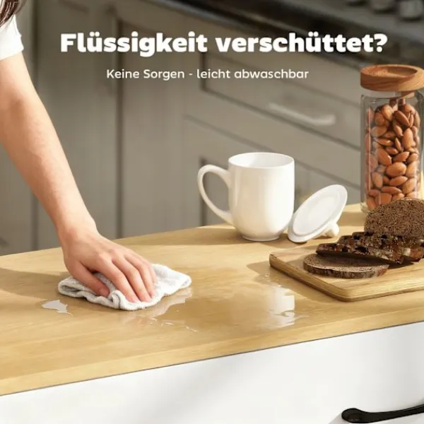 Northio Köksö>Köksö, expanderbar yta, mjukstängande, MDF, vit