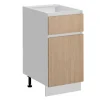 Skåp>Köksunderskåp - Deconation - Köksunderskåp med låda "Roma" - Vit/Beige - L 40 x H 81 x P 45 cm