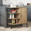 vidaXL Köksö>Köksvagn Artisan Ek 87.5 x 39 x 84.5 cm Konstruerat trä