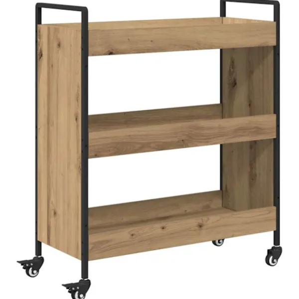 vidaXL Köksö>Köksvagn Artisan Ek 70 x 30 x 82 cm Konstruerat trä