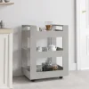 vidaXL Köksö>Köksvagn betonggrå 60x45x80 cm konstruerat trä