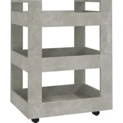 vidaXL Köksö>Köksvagn betonggrå 60x45x80 cm konstruerat trä