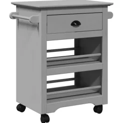 vidaXL Köksö>Köksvagn BODO grå 67,5x45x80 cm