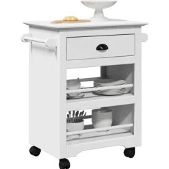 vidaXL Köksö>Köksvagn BODO vit 67,5x45x80 cm