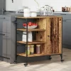 vidaXL Köksö>Köksvagn Gammalt trä 87.5 x 39 x 84.5 cm Konstruerat trä