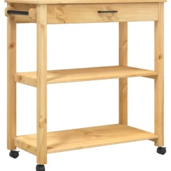 vidaXL Köksö>Köksvagn MONZA 84x40x88,5 cm massivt furu