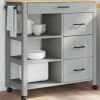 vidaXL Köksö>Köksvagn MONZA 84x40x88,5 cm massivt furu