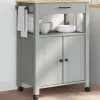 vidaXL Köksö>Köksvagn MONZA 60x40x88,5 cm massivt furu