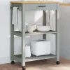 vidaXL Köksö>Köksvagn MONZA 60x40x88,5 cm massivt furu