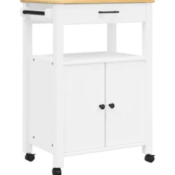 vidaXL Köksö>Köksvagn MONZA 60x40x88,5 cm massivt furu