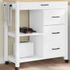 vidaXL Köksö>Köksvagn MONZA 84x40x88,5 cm massivt furu