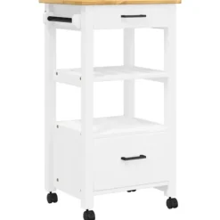 vidaXL Köksö>Köksvagn MONZA 48x40x88,5 cm massivt furu