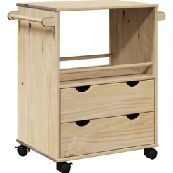 vidaXL Köksö>Köksvagn OTTA 59x45x80 cm massivt furu