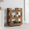 vidaXL Köksö>Köksvagn rökfärgad ek 60x45x80 cm konstruerat trä