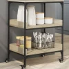 vidaXL Köksö>Köksvagn sonoma-ek 60x41x80,5 cm konstruerat trä