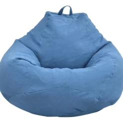 Sittpuffar>Klassisk Bönpåse Soffaöverdrag, Lat Lounger Bönpåse Förvaringsstol Överdrag utan Fyllning, Enfärgad Enkel Design 100*120CM