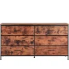DUOKU Byråer>Kommod - - ZWE-BC-SS-03 - 6 Lådor - 130x39x69 cm - Förvaringsmöbel