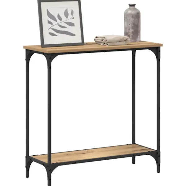 vidaXL Småbord>Konsolbord artisan ek 75 x 30.5 x 75 cm Konstruerat trä