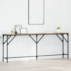 vidaXL Småbord>Konsolbord artisan ek 200 x 29 x 75 cm