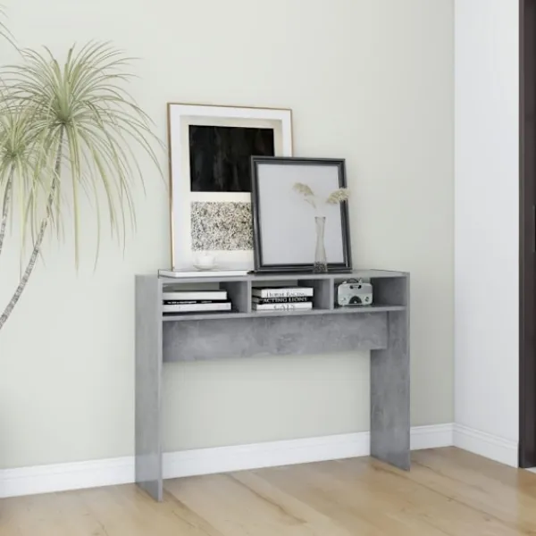 vidaXL Sideboards>Konsolbord betonggrå 105x30x80 cm konstruerat trä