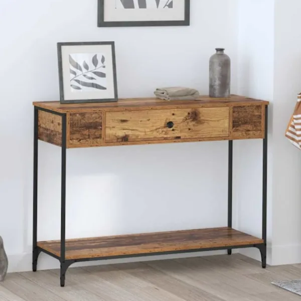 vidaXL Småbord>Konsolbord Gammalt trä 100 x 34.5 x 75 cm Konstruerat trä