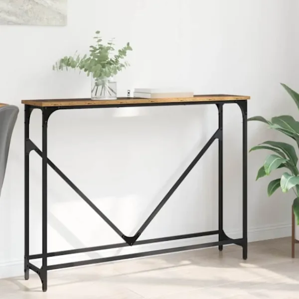 vidaXL Småbord>Konsolbord Gammalt trä 102 x 23 x 75 cm Konstruerat trä