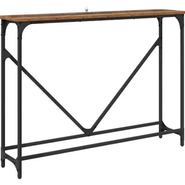 vidaXL Småbord>Konsolbord Gammalt trä 102 x 23 x 75 cm Konstruerat trä