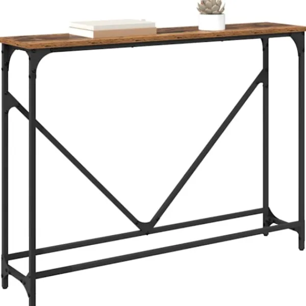 vidaXL Småbord>Konsolbord Gammalt trä 102 x 23 x 75 cm Konstruerat trä