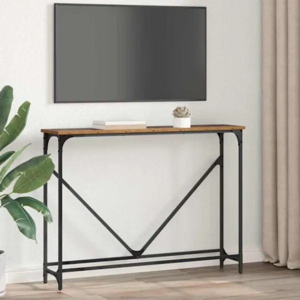 vidaXL Småbord>Konsolbord Gammalt trä 102 x 23 x 75 cm Konstruerat trä