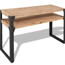 vidaXL Småbord>Konsolbord massivt akaciaträ 120x40x85 cm