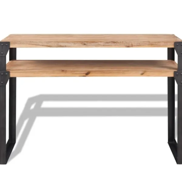 vidaXL Småbord>Konsolbord massivt akaciaträ 120x40x85 cm