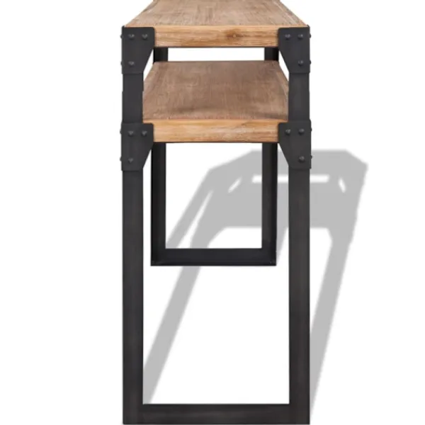 vidaXL Småbord>Konsolbord massivt akaciaträ 120x40x85 cm