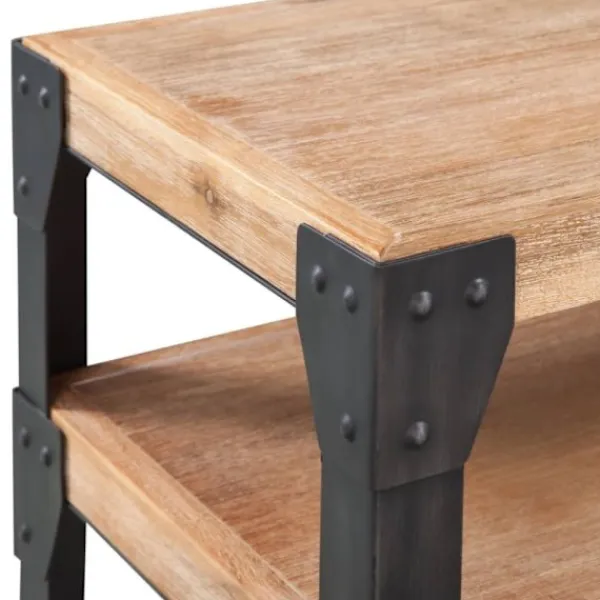 vidaXL Småbord>Konsolbord massivt akaciaträ 120x40x85 cm