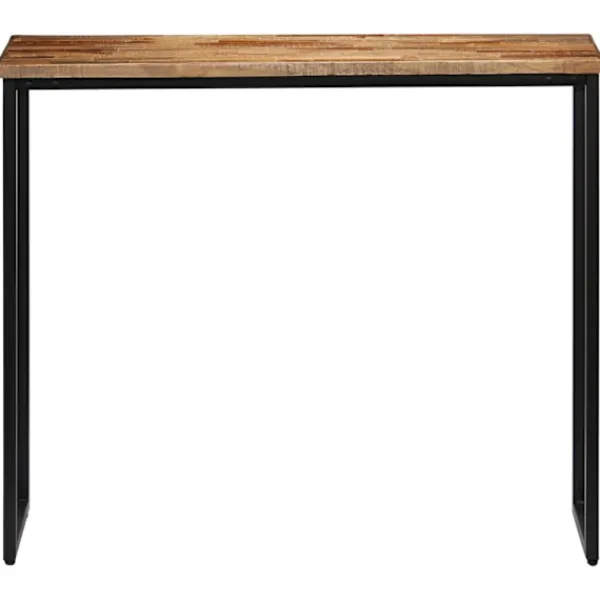 vidaXL Småbord>Konsolbord massivt återvunnet teakträ 90x30x76 cm