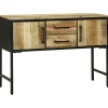 vidaXL Sideboards>Konsolbord med låda Brun 100 x 35 x 70 cm massivt mangoträ