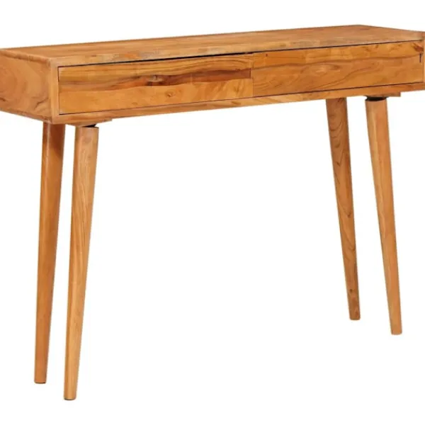 vidaXL Småbord>Konsolbord med låda Brun 110 x 30 x 80 cm Massivt Akaciaträ