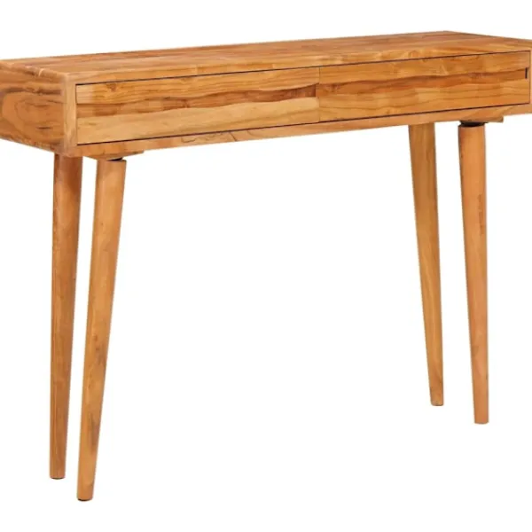 vidaXL Småbord>Konsolbord med låda Brun 110 x 30 x 80 cm Massivt Akaciaträ