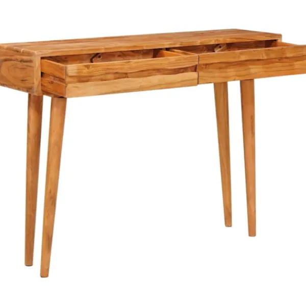 vidaXL Småbord>Konsolbord med låda Brun 110 x 30 x 80 cm Massivt Akaciaträ