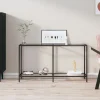 vidaXL Småbord>Konsolbord transparent 140x35x75,5 cm härdat glas