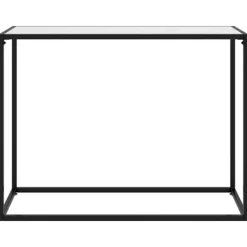 vidaXL Småbord>Konsolbord vit 100x35x75 cm härdat glas