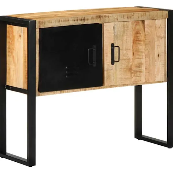 vidaXL Sideboards>Konsolbord 90x35x75 cm massivt grovt mangoträ