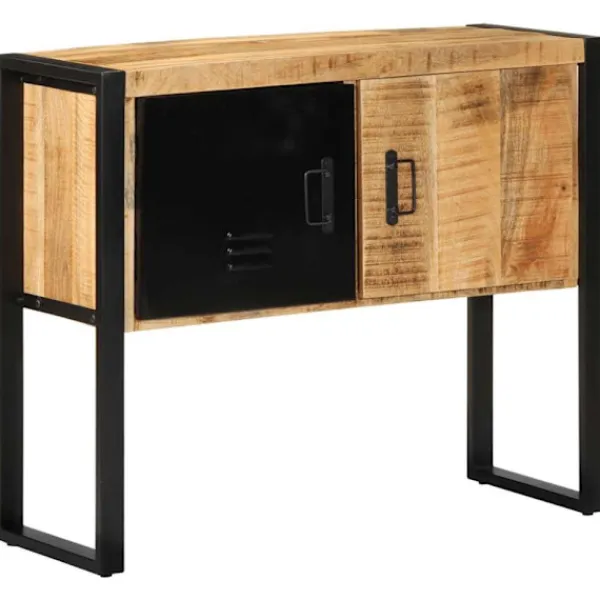 vidaXL Sideboards>Konsolbord 90x35x75 cm massivt grovt mangoträ