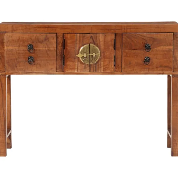 vidaXL Sideboards>Konsolbord 120x32x80 cm massivt grovt mangoträ