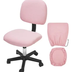 Stolar>Kontorsstolsöverdrag Rosa Stretchbar Kontorsstolsöverdrag Tjock Kontor