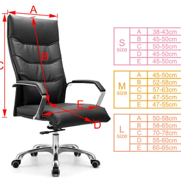 Stolar>Kontorsvridbar stolöverdrag, datorsstolöverdrag, sätesöverdrag i tyg, stolsöverdrag (ljus kaffefärg, liten storlek (45-55CM) storlek S)