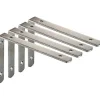 Hyllor>Kraftiga L-formade vinkeljärn i rostfritt stål, hyllkonsoler, borstad nickel, 4-pack (250x150x4mm)