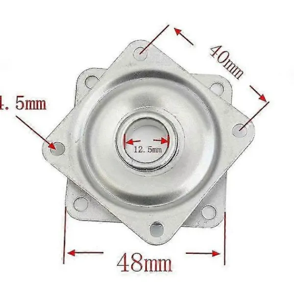 Balkongmöbler>Kraftiga 2-tums fyrkantiga Lazy Susan vridbordslager - 4-pack