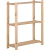 vidaXL Hyllor>Lagerhylla 3 hyllplan 60x28,5x90 cm massiv furu