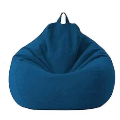 Sittpuffar>Lazy Sofföverdrag Oifylld Linne Vilstol Puff Soffa Tatami Sofföverdrag Hushållsartiklar Blå